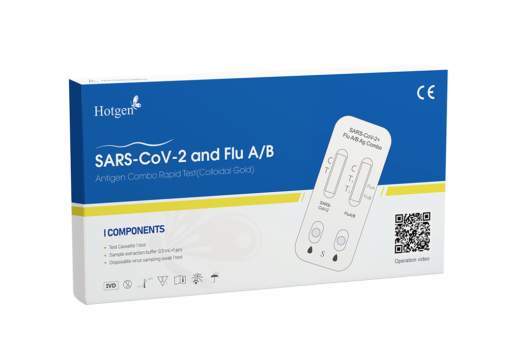 SARS-CoV-2 and Flu A/B Antigen Combo Rapid Test（Colloidal Gold）